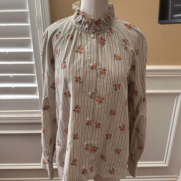 Sezane Tops - Sézane Louna Floral Button-Up Blouse 38